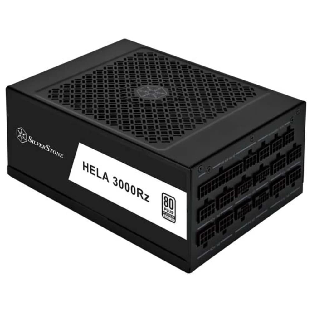 SilverStone HELA 3000Rz 3000W Black Fully Modular Power Supply, 80 PLUS Platinum, ATX 3.1, PCIe 5.0, 4x 12V-2x6 Connectors, 140mm Dual Ball Bearing Fan