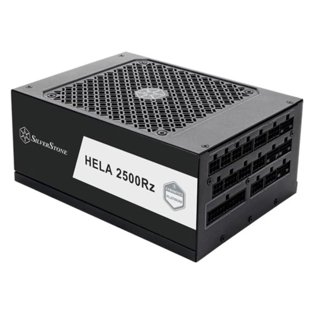 SilverStone HELA 2500Rz 2500W Black Fully Modular Power Supply, Cybenetics Platinum, ATX 3.1, PCIe 5.0, 4x 12V-2x6 Connectors, 135mm Dual Ball Bearing Fan