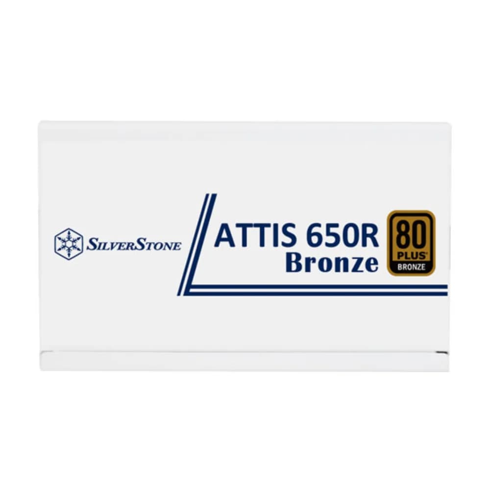 SilverStone ATTIS 650R Bronze 650W White Non-Modular Power Supply, 80 PLUS Bronze, ATX 3.1, 120mm Silent Fan, Japanese Capacitor thumbnail 3