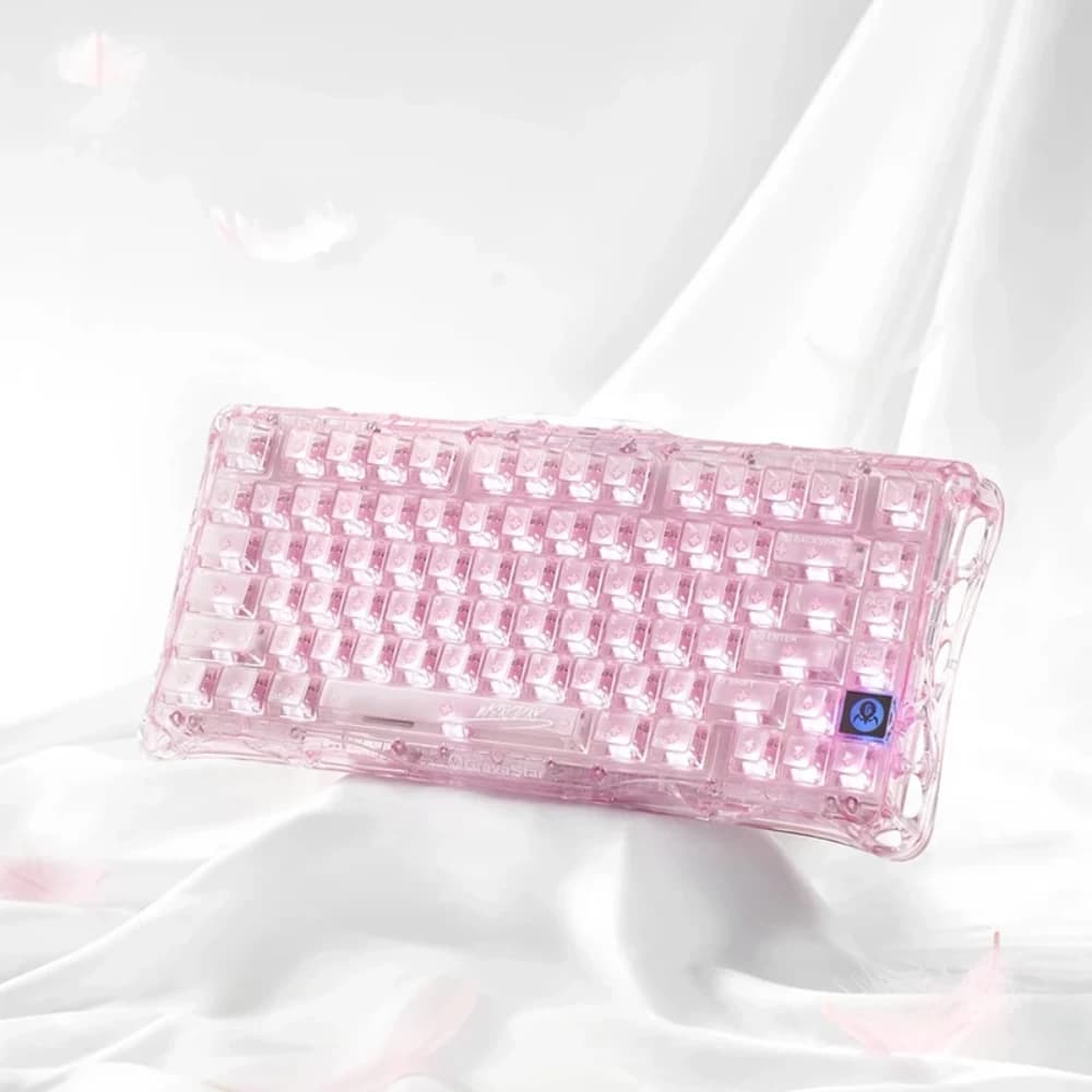 GravaStar Mercury K1 Lite Crystal Rose 75% Wireless Mechanical Gaming Keyboard, 80 Keys, RGB Lighting, Tri-Mode Connectivity, 4000mAh Battery, Custom Linear Switches thumbnail 2