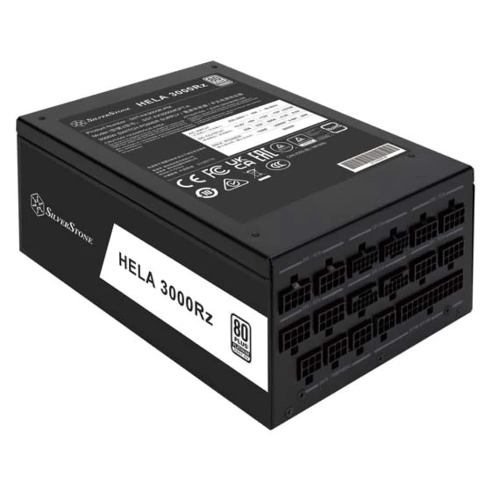 SilverStone HELA 3000Rz 3000W Black Fully Modular Power Supply, 80 PLUS Platinum, ATX 3.1, PCIe 5.0, 4x 12V-2x6 Connectors, 140mm Dual Ball Bearing Fan thumbnail 3