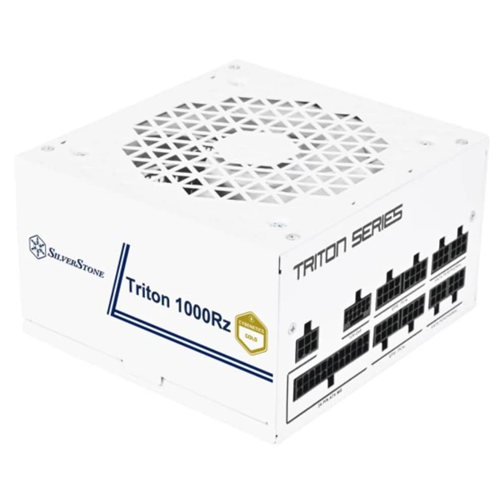SilverStone Triton 1000Rz 1000W White Fully Modular Power Supply, Cybenetics Gold, ATX 3.1, PCIe 5.0, 12V-2x6 Connector, 120mm FDB Fan thumbnail 2