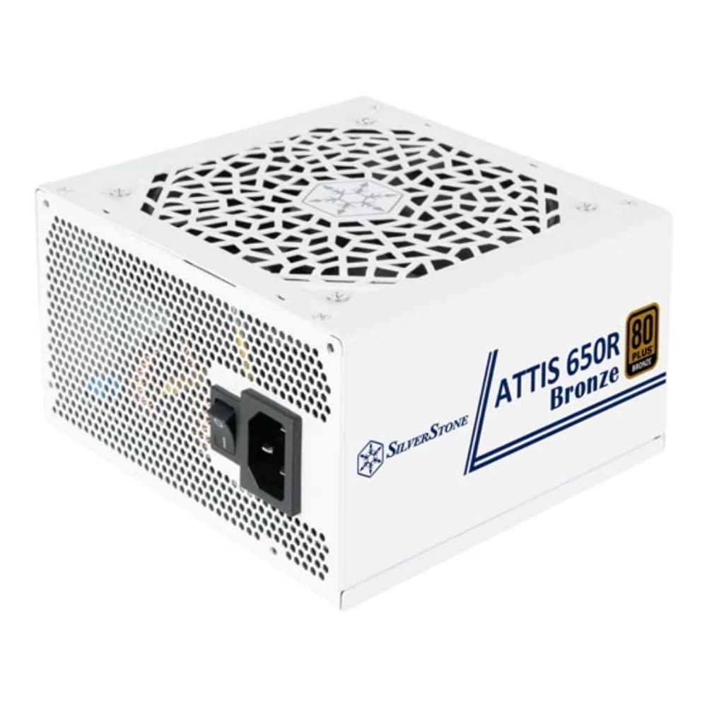 SilverStone ATTIS 650R Bronze 650W White Non-Modular Power Supply, 80 PLUS Bronze, ATX 3.1, 120mm Silent Fan, Japanese Capacitor thumbnail 2