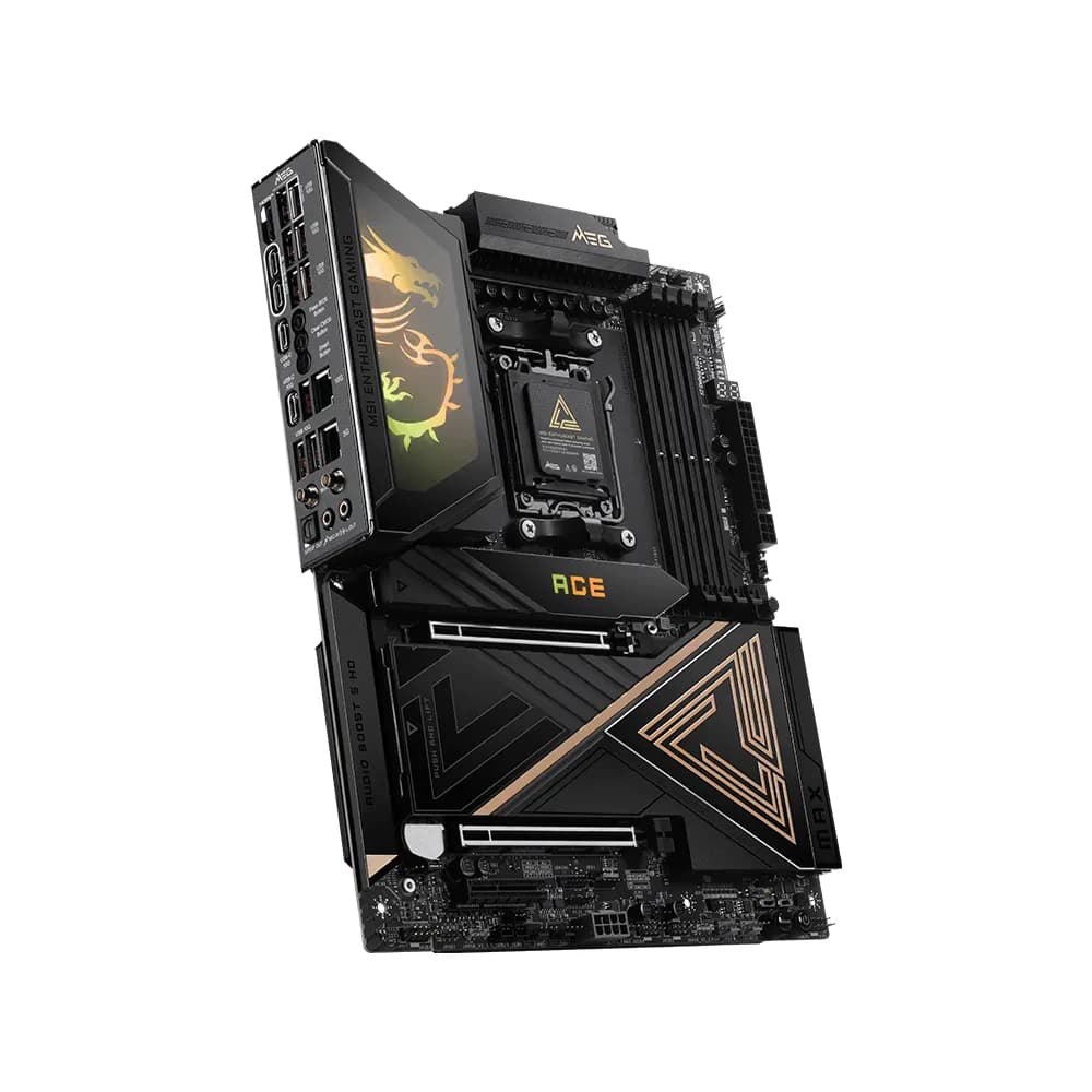 MSI MEG X870E ACE MAX E-ATX Gaming Motherboard for AMD Ryzen, DDR5 9000+ MT/s, PCIe 5.0, 5x M.2, Wi-Fi 7, 10G LAN, USB4 thumbnail 4
