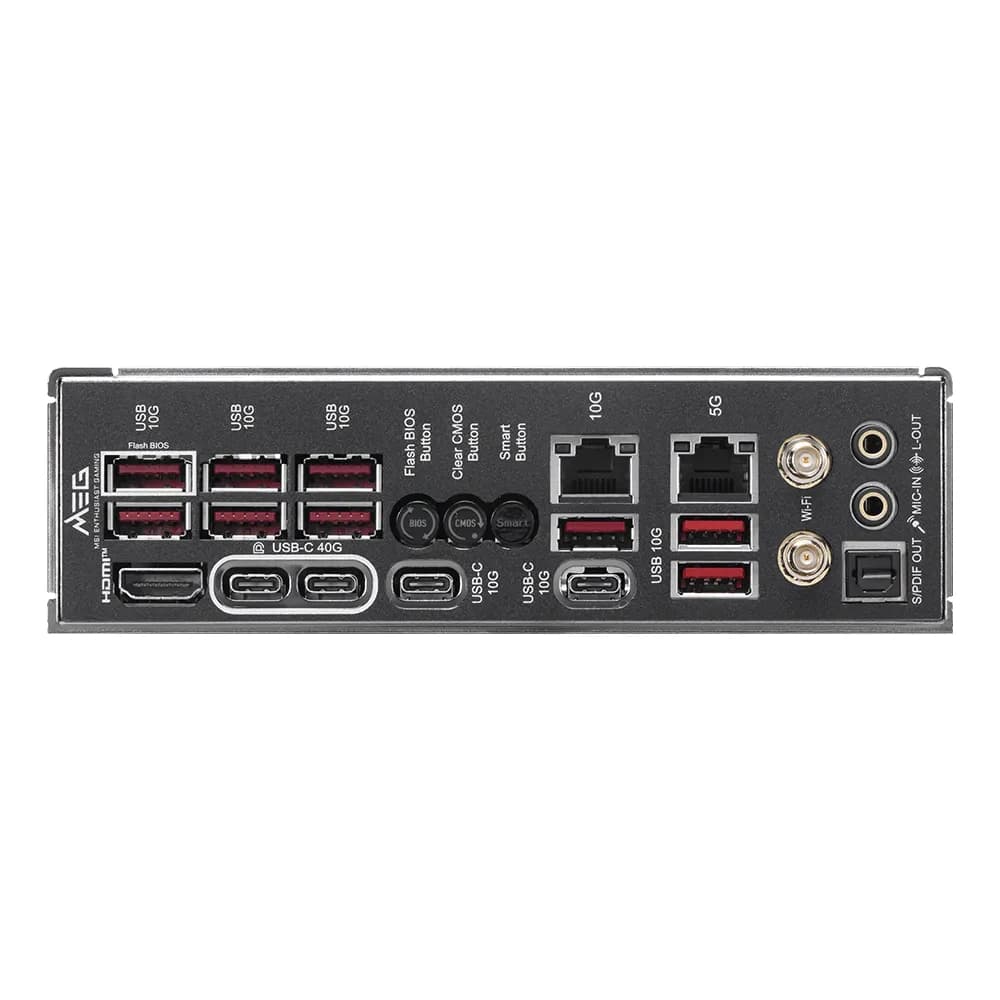 MSI MEG X870E ACE MAX E-ATX Gaming Motherboard for AMD Ryzen, DDR5 9000+ MT/s, PCIe 5.0, 5x M.2, Wi-Fi 7, 10G LAN, USB4 thumbnail 5