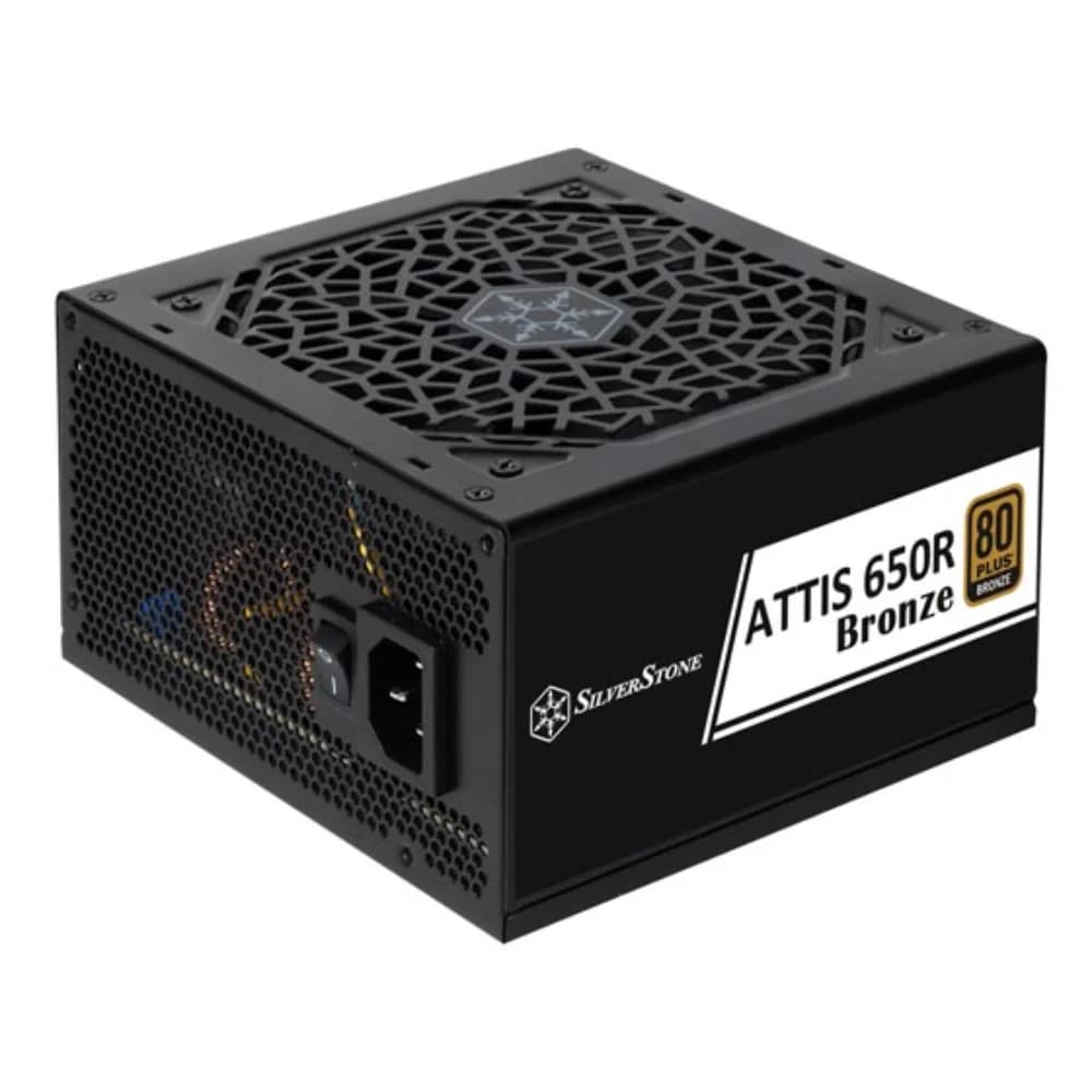 SilverStone ATTIS 650R Bronze 650W Black Non-Modular Power Supply, 80 PLUS Bronze, ATX 3.1, 120mm Silent Fan, Japanese Capacitor thumbnail 2