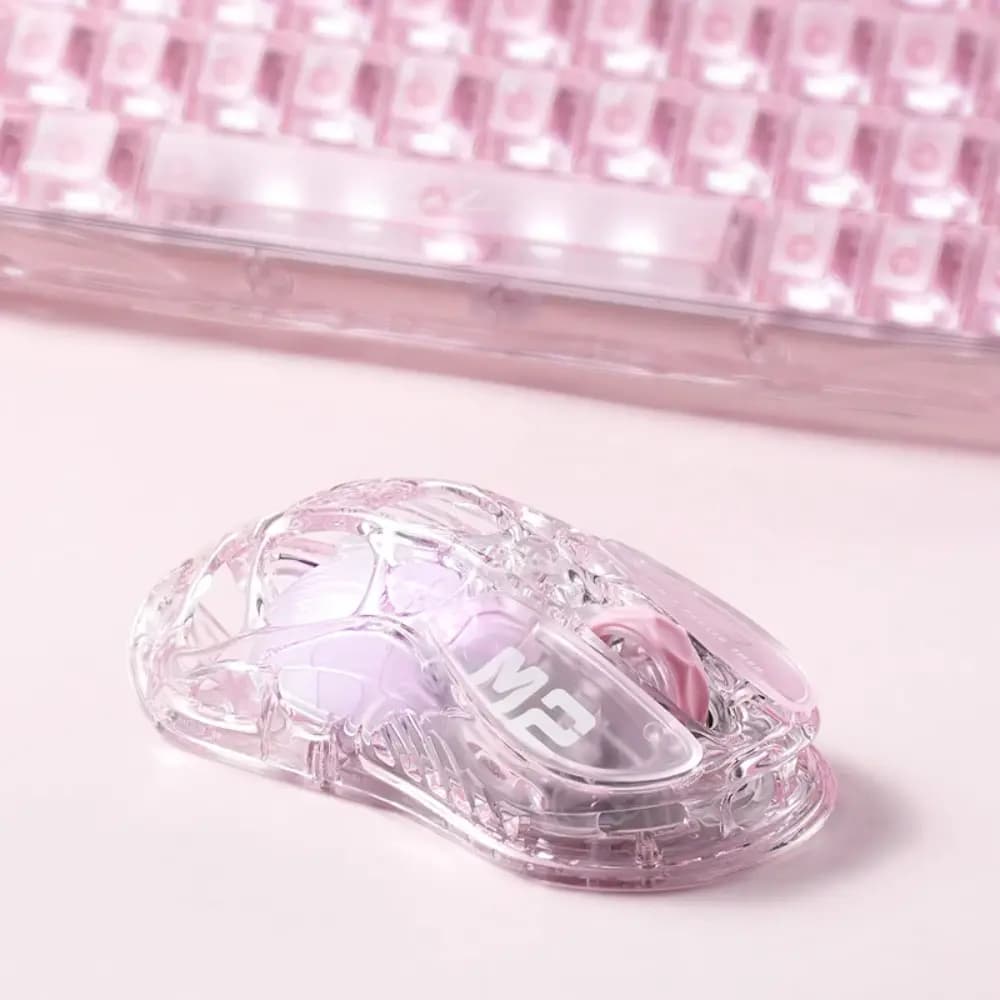 GravaStar Mercury M2 Crystal Rose Wireless Gaming Mouse, Magnesium Alloy, 26K DPI PAW3395DM Sensor, 1KHz Polling Rate, RGB Lighting thumbnail 2