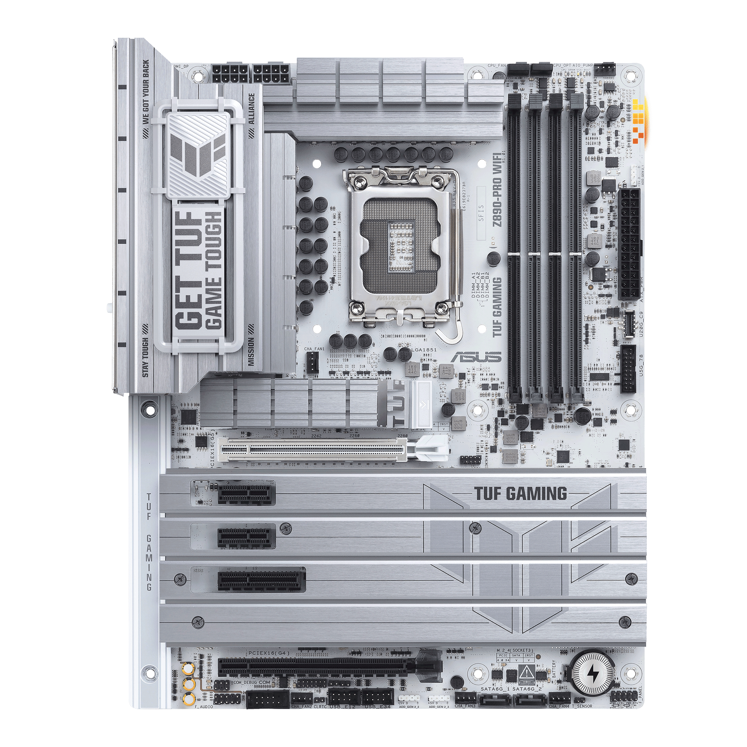 ASUS TUF GAMING Z890 PRO WIFI LGA 1851 ATX Motherboard with 4 DIMM slots, up to 192GB DDR5 memory, Thunderbolt 4, Wi-Fi 7, and Aura Sync thumbnail 3