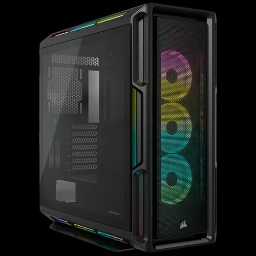 CORSAIR iCUE 5000T RGB Mid-Tower ATX PC Case, Tempered Glass, 360mm Radiator, 3x120mm Fan Included, 7 + 2 Vertical Expansion Slots