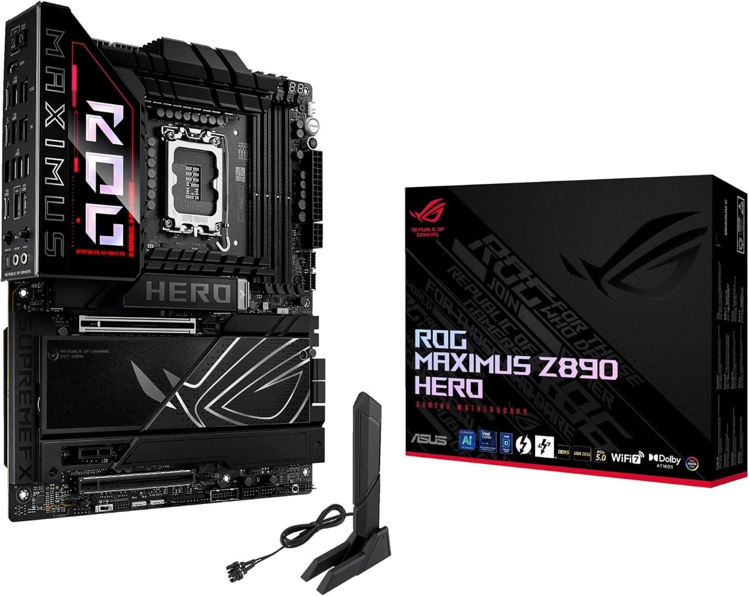 ASUS ROG MAXIMUS Z890 HERO DDR5 LGA 1851 ATX Motherboard - Black | 90MB1ID0-M0EAY02