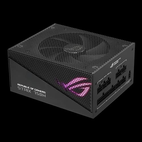 ROG STRIX 750W Gold Aura Edition Power Supply, Aluminum Case, Axial-tech Fan, PCIe Gen 5.0 Ready, Cybenetics Lambda A++, 80 PLUS Gold, Aura Sync thumbnail 2