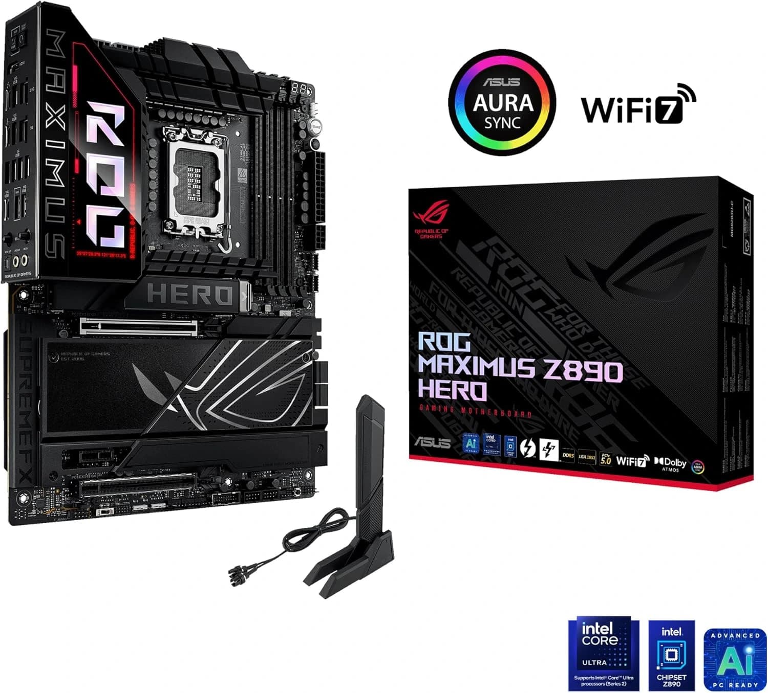 ASUS ROG MAXIMUS Z890 HERO DDR5 LGA 1851 ATX Motherboard - Black | 90MB1ID0-M0EAY02 thumbnail 6