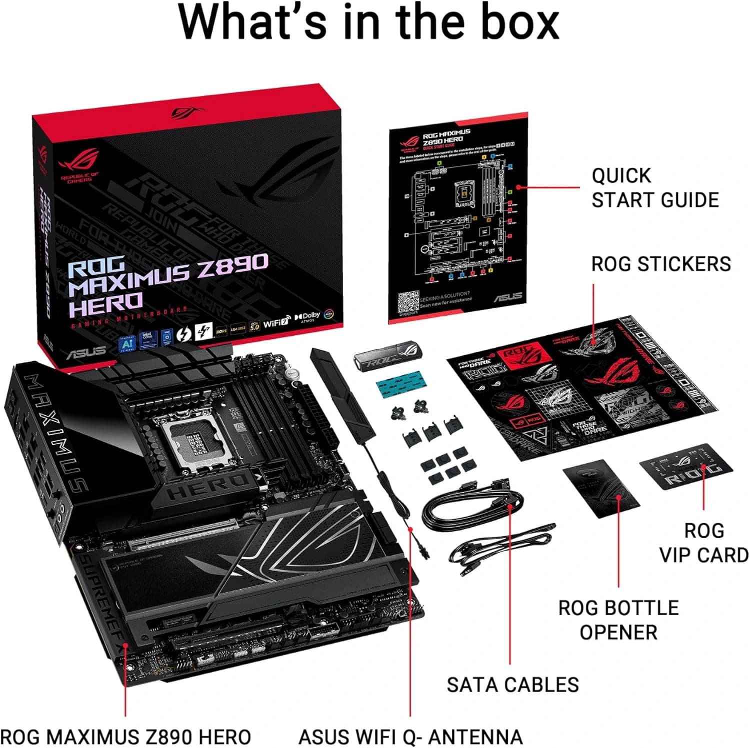 ASUS ROG MAXIMUS Z890 HERO DDR5 LGA 1851 ATX Motherboard - Black | 90MB1ID0-M0EAY02 thumbnail 4