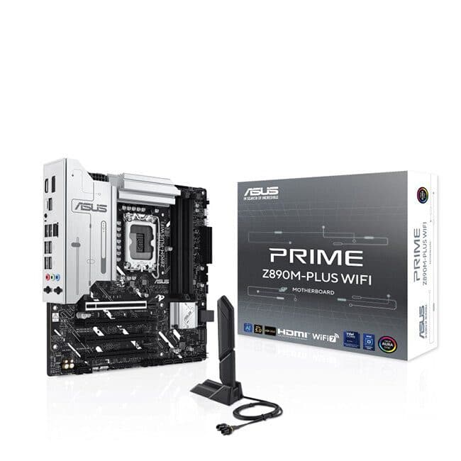 ASUS Prime Z890M-PLUS WIFI DDR5 LGA1851 M-ATX Motherboard, Intel Z890 Chipset, Up to 192GB DDR5 Support, Dual-band Wi-Fi 7, USB Type-C / HDMI /; DisplayPort | 90MB1J80-M0EAY0