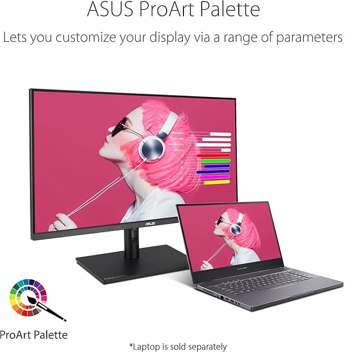 ASUS ProArt Display PA328QV Professional Monitor – 31.5-inch, IPS, WQHD (2560 x 1440), 100% sRGB, 100% Rec.709, Color Accuracy ΔE < 2, Calman Verified, Ergonomic Stand thumbnail 4