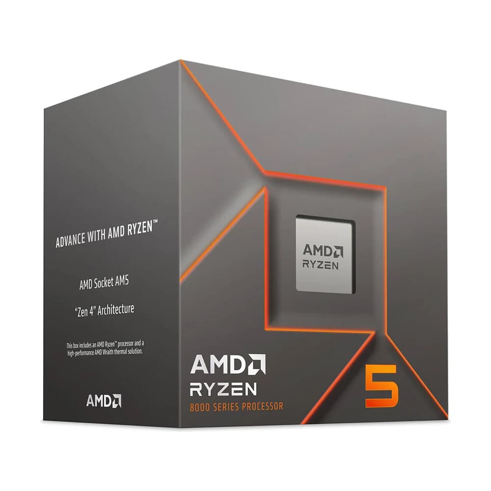 AMD Ryzen 5 8400F AM5 Desktop Processor, 6 Cores & 12 Threads, 4.7 GHz Max Boost Clock, 6MB L2 & 16MB L3 Cache, DDR5-5200 Memory, Zen 4 Architecture, Includes Wraith Stealth Cooler thumbnail 2
