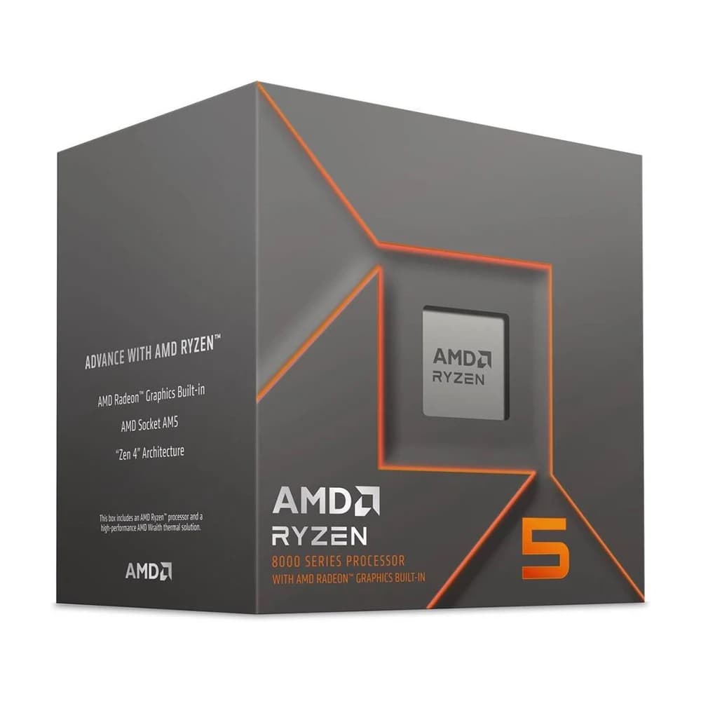 AMD Ryzen 5 8500G AM5 CPU Processor, 6 Cores & 12 Threads, Up to 5 GHz Max Boost Clock, 6MB L2 & 16MB L3 Cache, DDR5 Memory, AMD Radeon 740M Graphics, Wraith Stealth Cooler