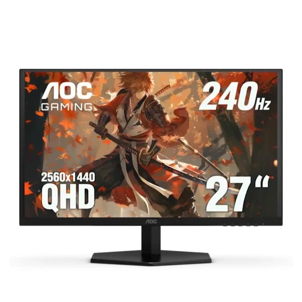 AOC Q27G42ZE Gaming Monitor, 27-inch QHD Fast IPS, featuring 240Hz refresh rate (260Hz OC), 1ms GtG, and G-SYNC Compatible