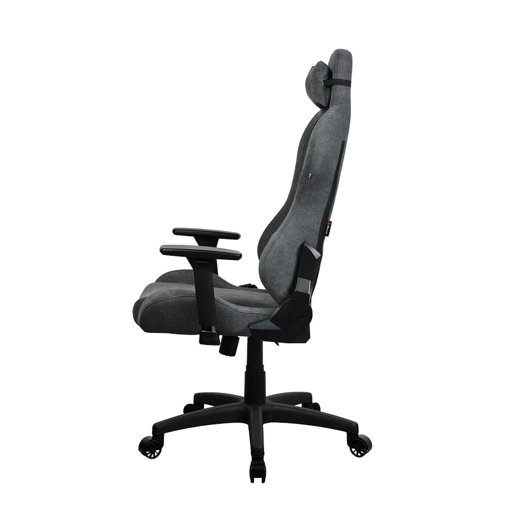 Arozzi Torretta Series Gaming Chair Ash, Soft Fabric Material, 3D Armrests, Adjustable Height & Backrest, Adjustable Lumbar Pillow thumbnail 3