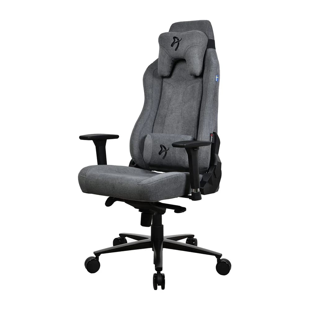 Arozzi Vernazza Gaming Chair Ash, Soft Fabric Material, 3D Armrests, Rocking & Lock-Tilt Function, Adjustable Height & Backrest thumbnail 2