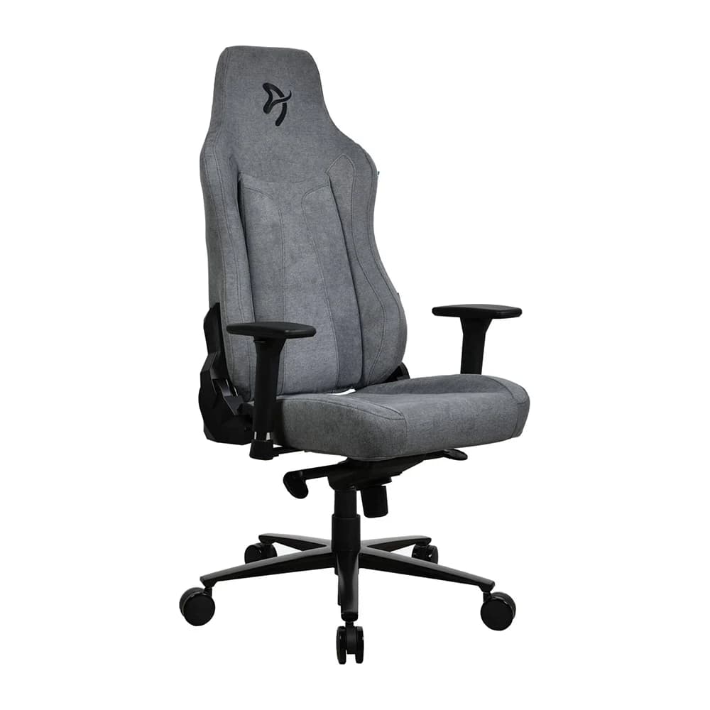 Arozzi Vernazza Gaming Chair Ash, Soft Fabric Material, 3D Armrests, Rocking & Lock-Tilt Function, Adjustable Height & Backrest thumbnail 3