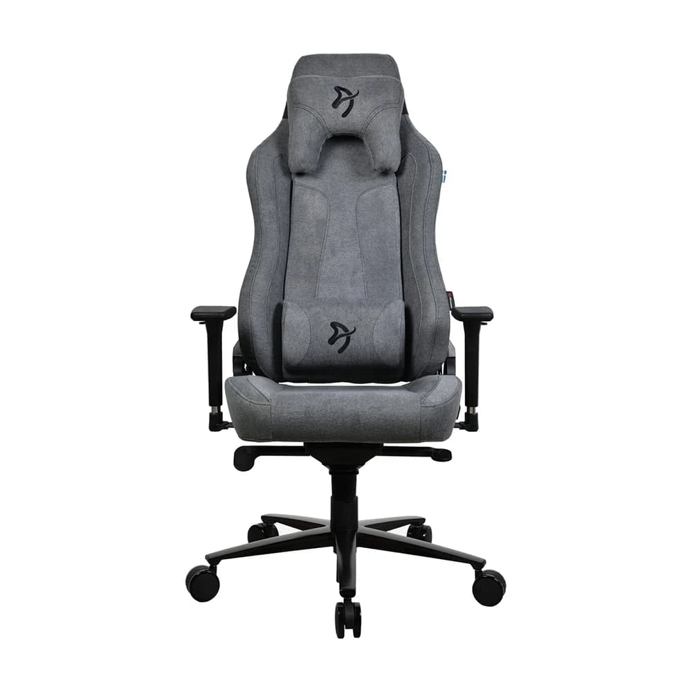 Arozzi Vernazza Gaming Chair Ash, Soft Fabric Material, 3D Armrests, Rocking & Lock-Tilt Function, Adjustable Height & Backrest