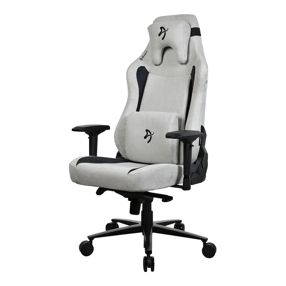 Arozzi Vernazza Gaming Chair Light Gray, Supersoft Material, 4D Armrests, Rocking & Lock-Tilt Function, Adjustable Height & Backrest thumbnail 3