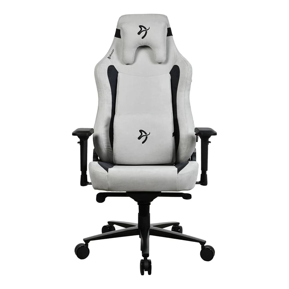 Arozzi Vernazza Gaming Chair Light Gray, Supersoft Material, 4D Armrests, Rocking & Lock-Tilt Function, Adjustable Height & Backrest
