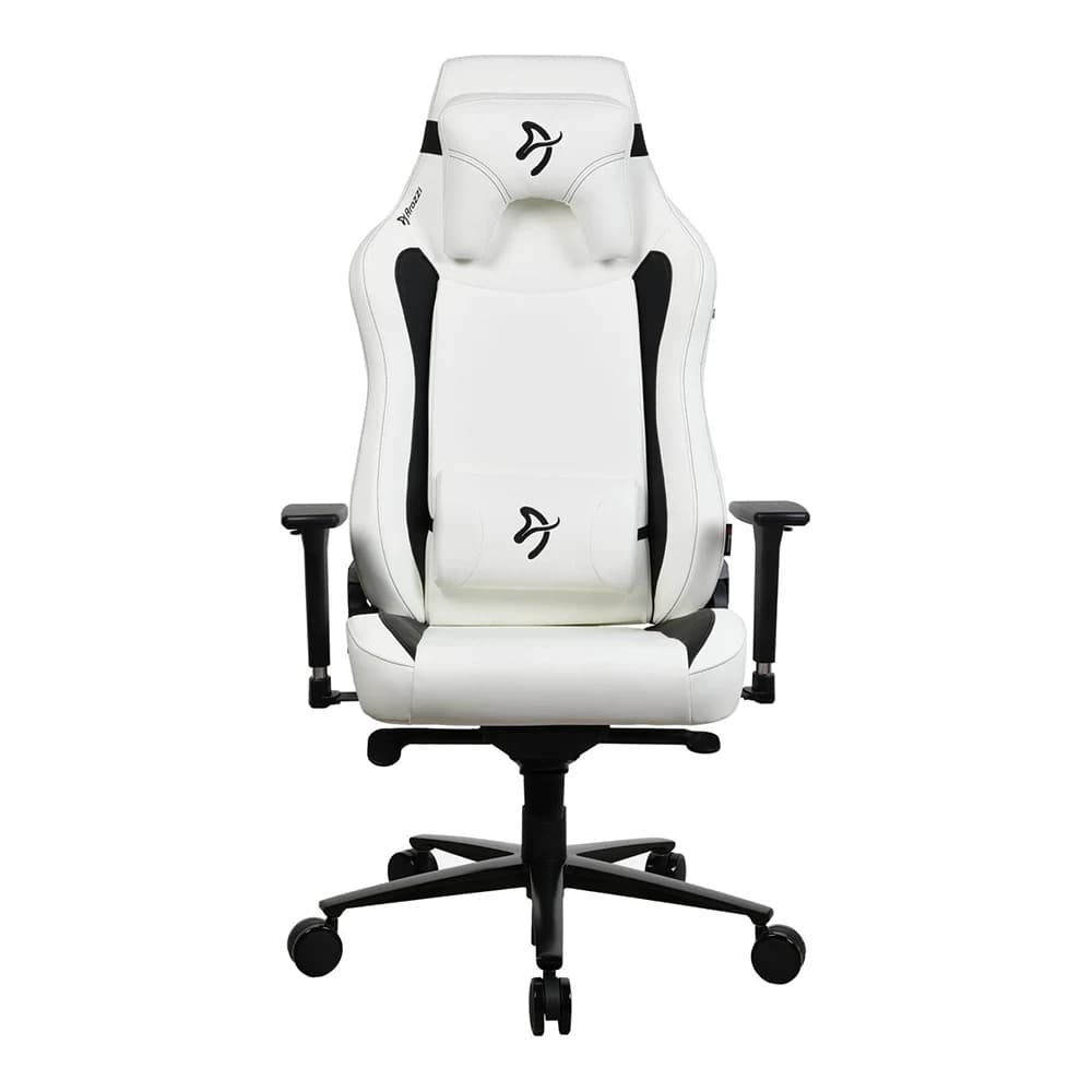 Arozzi Vernazza Gaming Chair White, Soft PU Material, 3D Armrests, Rocking & Lock-Tilt Function, Adjustable Height & Backrest