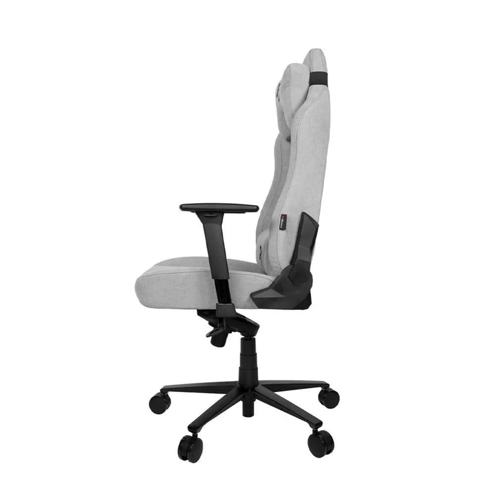 Arozzi Vernazza Light Gray Gaming Chair, Soft Fabric Material, 3D Armrests, Rocking & Lock-Tilt Function, Adjustable Height & Backrest thumbnail 3