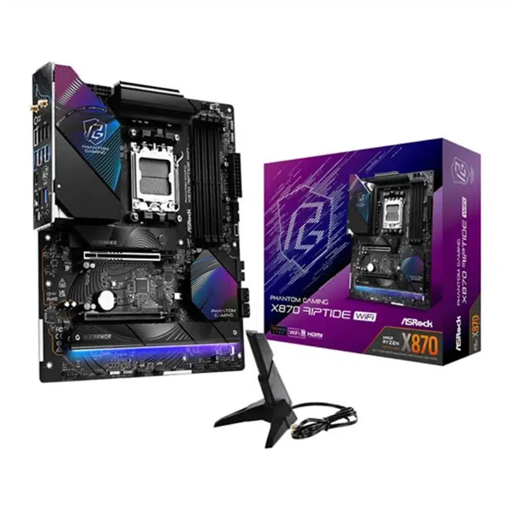 ASRock X870 Riptide WiFi Motherboard, AMD X870 Chipset, 256GB DDR5, ATX Form Factor, PCIe 5.0