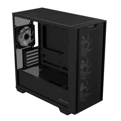 ASUS A21 PLUS ARGB Black Case, Micro-ATX Mini-ITX, 1 x 2.5" Bay 2 x 2.5"/3.5" Combo Bay, Maximum CPU Cooler Height 165 mm, Front I/O Port | 90DC00H0-B19010 thumbnail 3