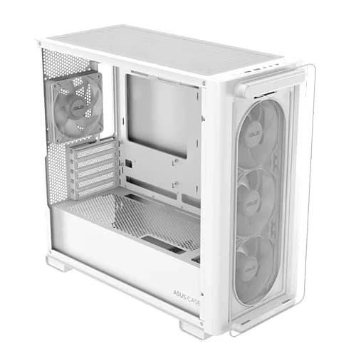 ASUS A23 PLUS ARGB White Case, Micro-ATX Mini-ITX,  1 x 2.5" Bay 2 x 2.5"/3.5" Combo Bay, 165mm Maximum CPU Cooler Height, Front I/O Port | 90DC00K3-B19010 thumbnail 4