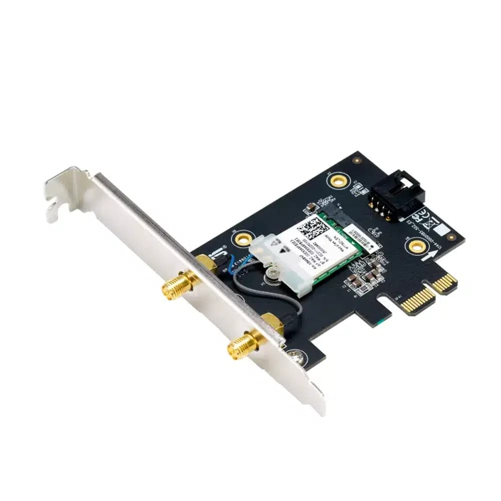 ASUS PCE-BE6500 WiFi 7 PCI-E Adapter, 2 External Antennas, Supporting 6GHz Band, 4096-QAM, Bluetooth 5.4, WPA3 Network Security thumbnail 2