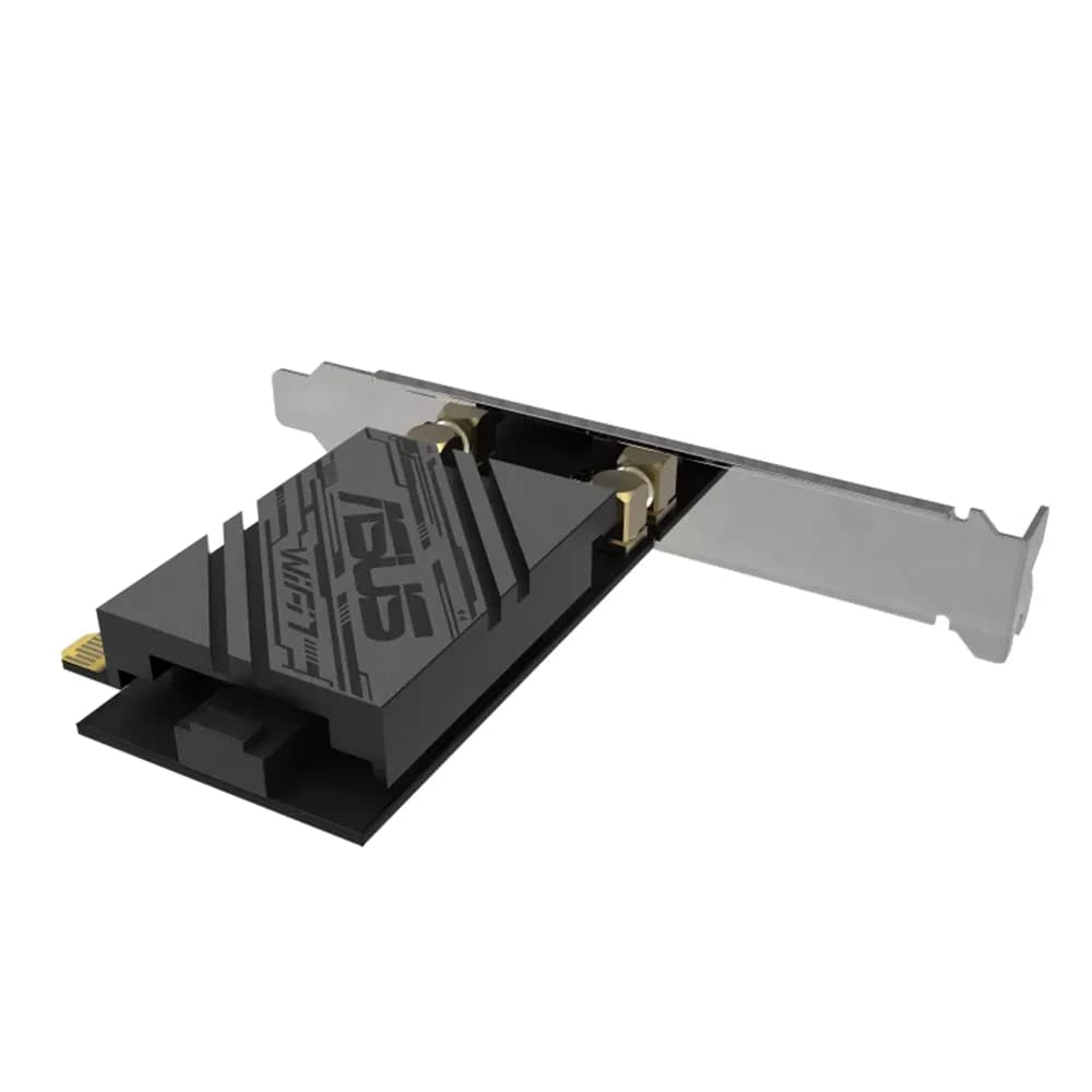 ASUS PCE-BE92BT WiFi 7 PCI-E Adapter, 2 External Antennas, Magnetized Base, Supporting 6GHz Band, 320MHz, Bluetooth 5.4, WPA3 Network Security, Only Compatible with lntel Motherboards thumbnail 3