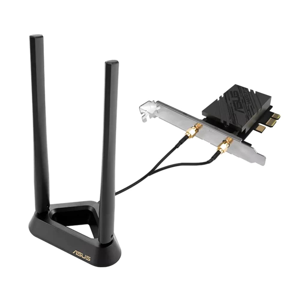 ASUS PCE-BE92BT WiFi 7 PCI-E Adapter, 2 External Antennas, Magnetized Base, Supporting 6GHz Band, 320MHz, Bluetooth 5.4, WPA3 Network Security, Only Compatible with lntel Motherboards thumbnail 4