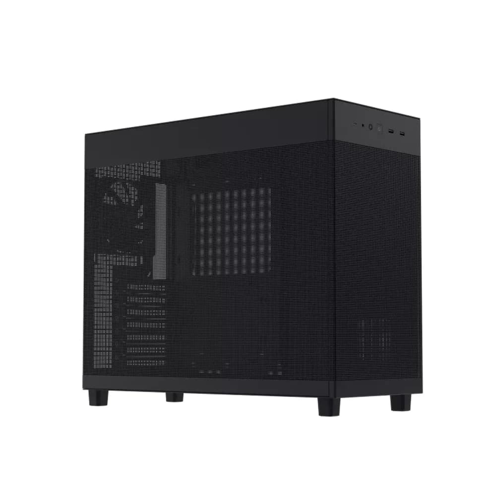 ASUS Prime AP303 Mesh Computer Case Black, 1x 120mm Pre-Installed Fan, Up to 360mm Radiator Support & 4x 120mm Fan Support, Quasi-Filter Mesh Panels