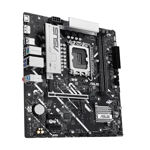 ASUS PRIME B860M-K Motherboard, Intel B860 Chipset, 2x DIMM slots, max 128GB, DDR5, 1x PCIe 4.0 x16 slot, micro-ATX Form Factor thumbnail 2