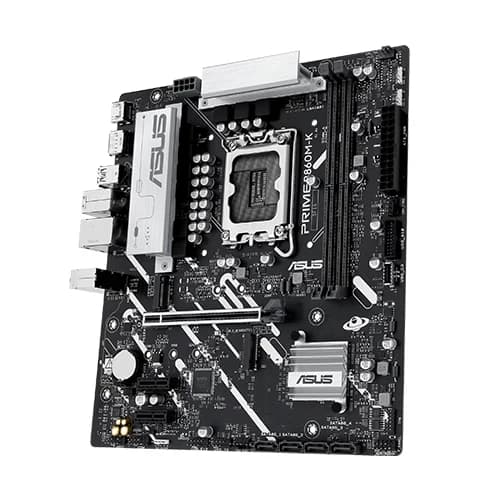ASUS PRIME B860M-K Motherboard, Intel B860 Chipset, 2x DIMM slots, max 128GB, DDR5, 1x PCIe 4.0 x16 slot, micro-ATX Form Factor thumbnail 3