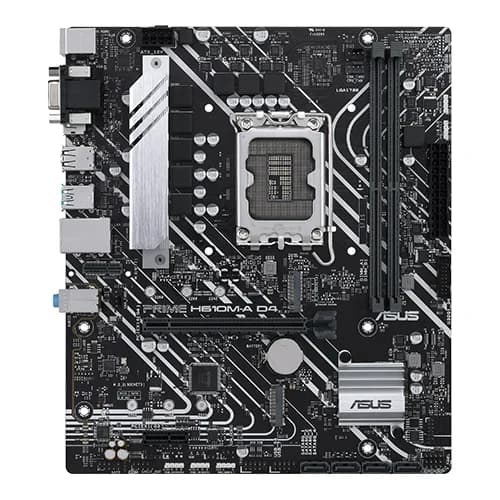 Asus PRIME H610M-A D4 Motherboard, Intel H610 Chipset, 2x DIMM, Max. 64GB, DDR4, 1x PCIe 4.0 x16 slot, mATX Form Factor thumbnail 2