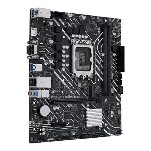 Asus Prime H610M-D D4 Motherboard, Intel H610 Chipset, 2x DIMM, Max. 64GB, DDR4, 1x PCIe 4.0 x16 slot, mATX Form Factor thumbnail 3