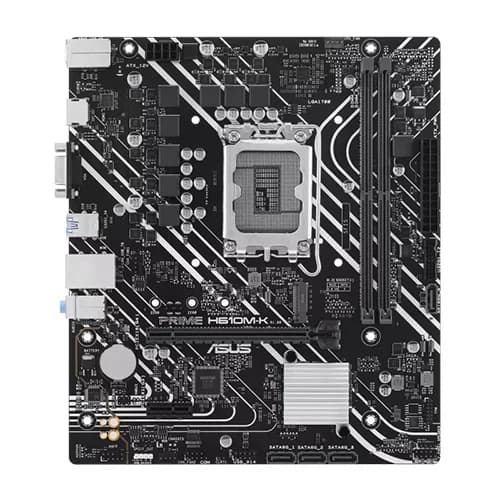 Asus PRIME H610M-K Motherboard, Intel H610 Chipset, 2x DIMM slots, Max. 96GB, DDR5, 1x PCIe 4.0 x16 slot, micro-ATX Form Factor thumbnail 2
