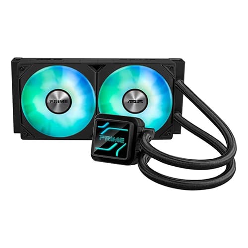 Asus Prime LC 240 ARGB CPU Liquid Cooler, AMD & Intel, 400mm Radiator, PWM/DC, 2x Fan Slots 120mm, Aura Sync