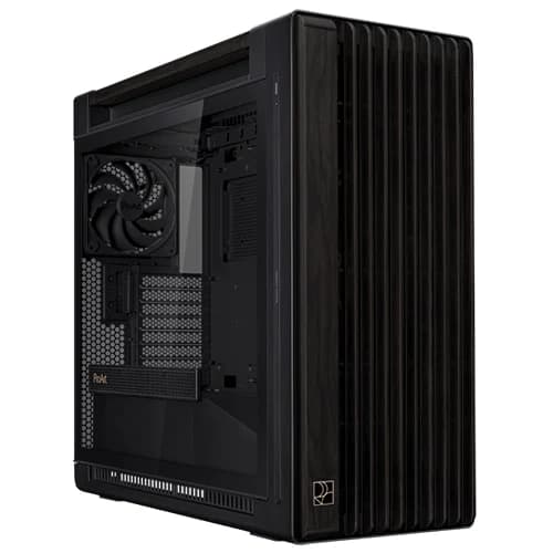 ASUS ProArt PA602 Wood Edition TG PWM Case - Mid Tower, Maximum CPU Cooler Height 190 mm, Front I/O Port, Black | 90BC00J0-B09020