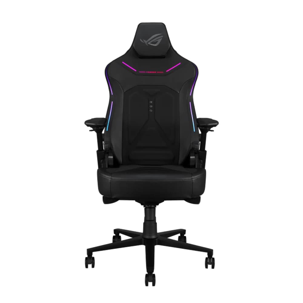 ASUS ROG Courser Gaming Chair, Adjustable Cold-pressed Lumbar Pad for Support & Sirflow, 4D Armrests, Ultrawide Seat, Magnetic Headrest, Dynamic Synchronized Recline System, Aura RGB Lighting