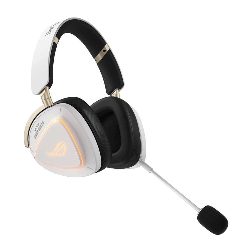 ASUS ROG Delta II KJP Gaming Headset, Wireless, 2.4Ghz, BT, 3.5mm, 1800 mAh, Stereo, RGB, Titanium-Plated Diaphragm Drivers