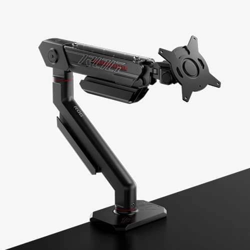 ASUS ROG Ergo Monitor Arm AAS01, A monitor mount that features cable management channels, allowing gamers to create a more ergonomic, neater gaming setup | AAS01