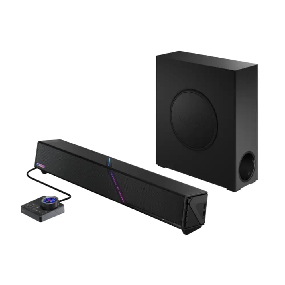 ASUS ROG Gjallar Gaming Soundbar Black, Dolby Atmos, 65W Wireless Subwoofer, HDMI 2.1 eARC, 4K 120Hz Pass-Through, Bluetooth 5.3, USB-C thumbnail 4