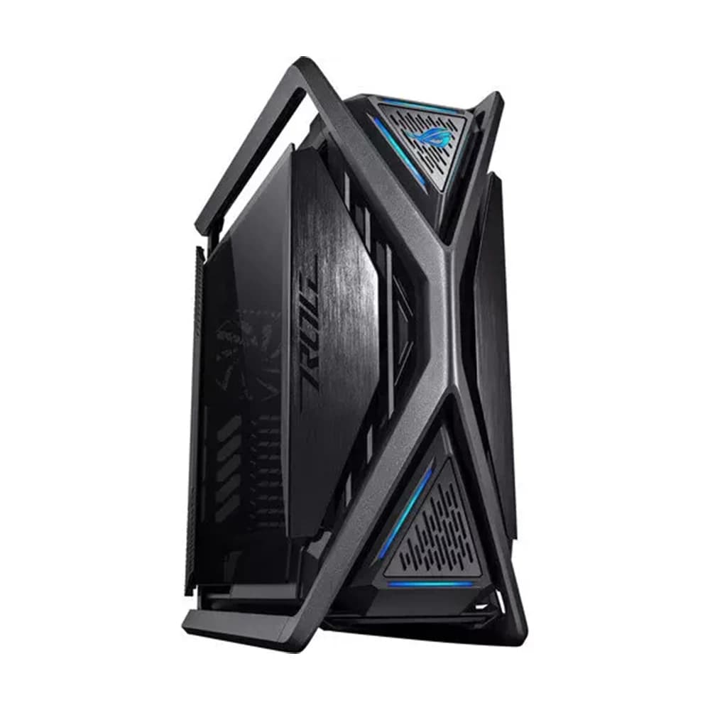 ASUS ROG Hyperion GR701 E-ATX PC Case, BTF Edition, Tempered Glass Side Panels, Up to 420mm Dual Radiator, 4*140mm Fans, Metal GPU Holder, Compnent Storage, ARGB Fan Hub, Black
