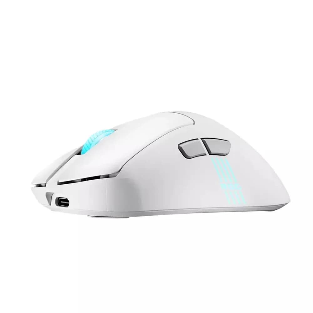 ASUS ROG Keris II Origin Gaming Mouse, 42,000 DPI AimPoint Pro Sensor, 6 Buttons, Tri-Mode Wireless, USB-C, RGB, White thumbnail 3